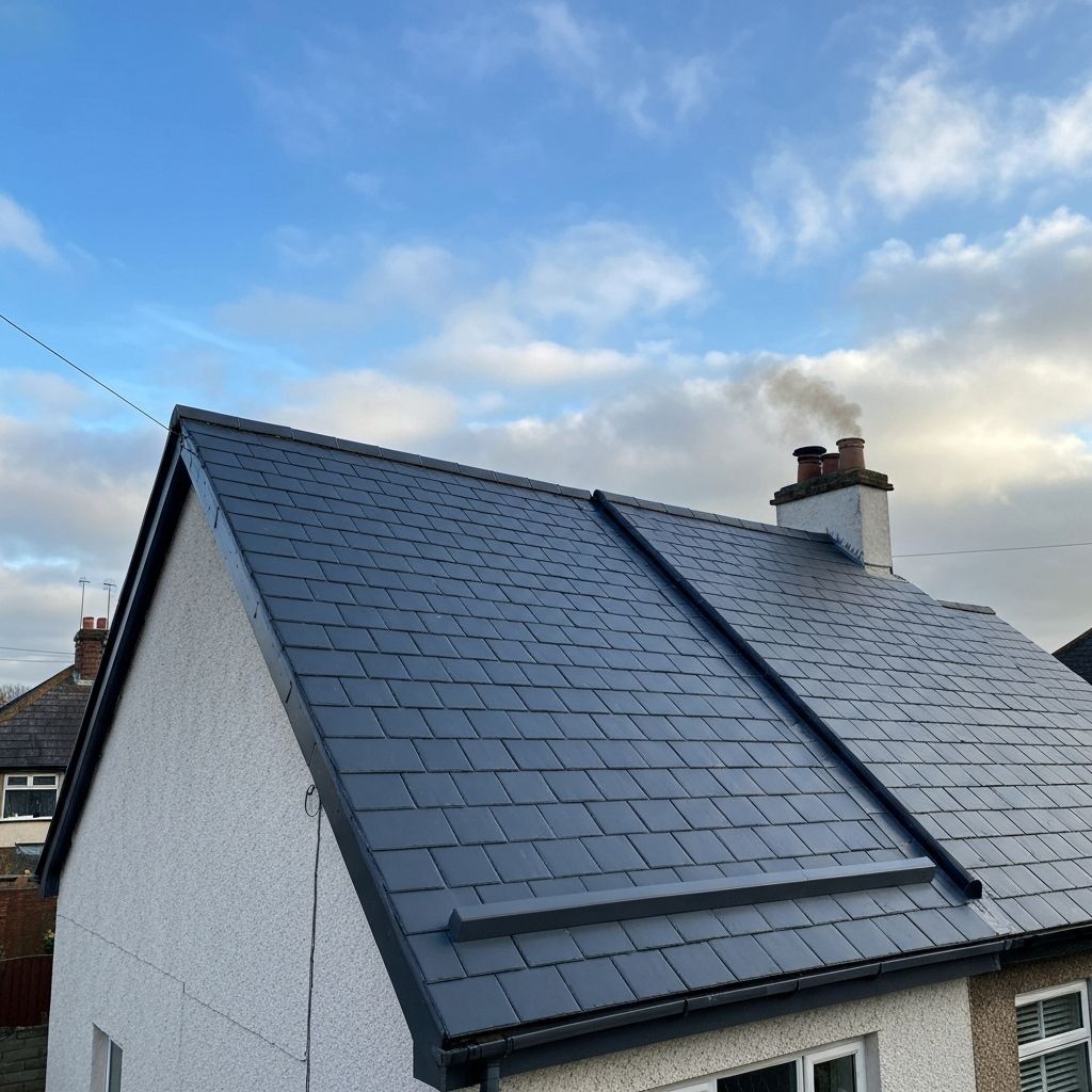 Slate roof installation